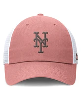 Nike Men's Pink/White New York Mets Club Power Mesh Trucker Adjustable Hat