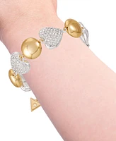 Guess Two-Tone Heart & Ball Charm Statement Bracelet