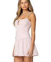 Edikted Women's Cordelia Striped Mini Dress