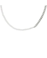 Non-Plated Stainless Steel Necklace with Rose Quartz Beads
