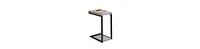 Industrial Snack Table with Faux Cement Design and Sturdy Frame
