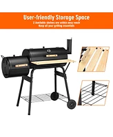 Outdoor Bbq Grill Charcoal Barbecue Pit Patio Backyard Meat Cooker Smoker