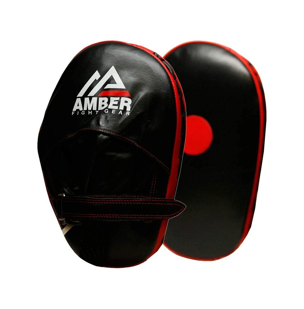 Genuine Leather Target Focus Punching Mitts for Mma, Kickboxing, Muay Thai & Martial Arts Training | Shock-Absorbing, Lightweight, Durable with Adjust