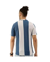 Campus Sutra Men's Blue & White Candy Striped Shirt