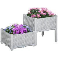 Mini Wood Cold Frame, Compact 2 Doors Garden Greenhouse with Wheels, Raised Bed with Liner for Indoor Outdoor Use