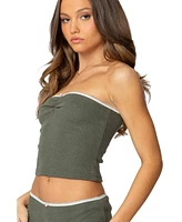 Edikted Women's Georgina Waffle Tube Top