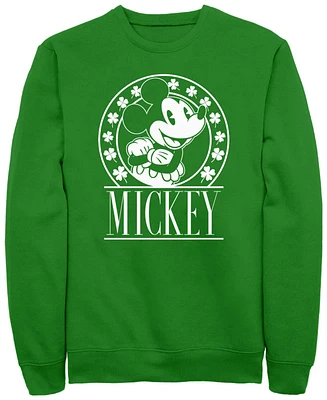 Mickey Classic Men's Lucky Crew Fleece Pullover Sweatshirt