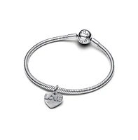 Pandora Sterling Silver Engravable Love Heart Dangle Charms