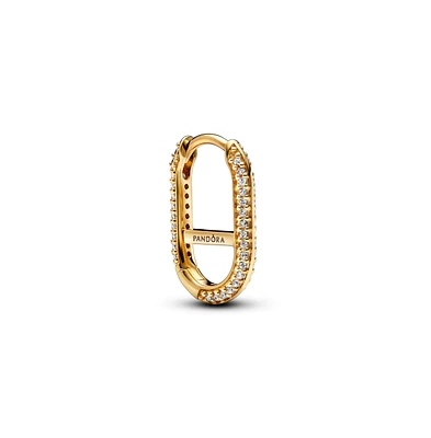 Pandora Pave Link Hoop Earrings