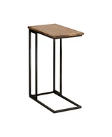 Modern C-Shaped Side End Table with 2 Usb Ports & 1 Charging Port for Convenience