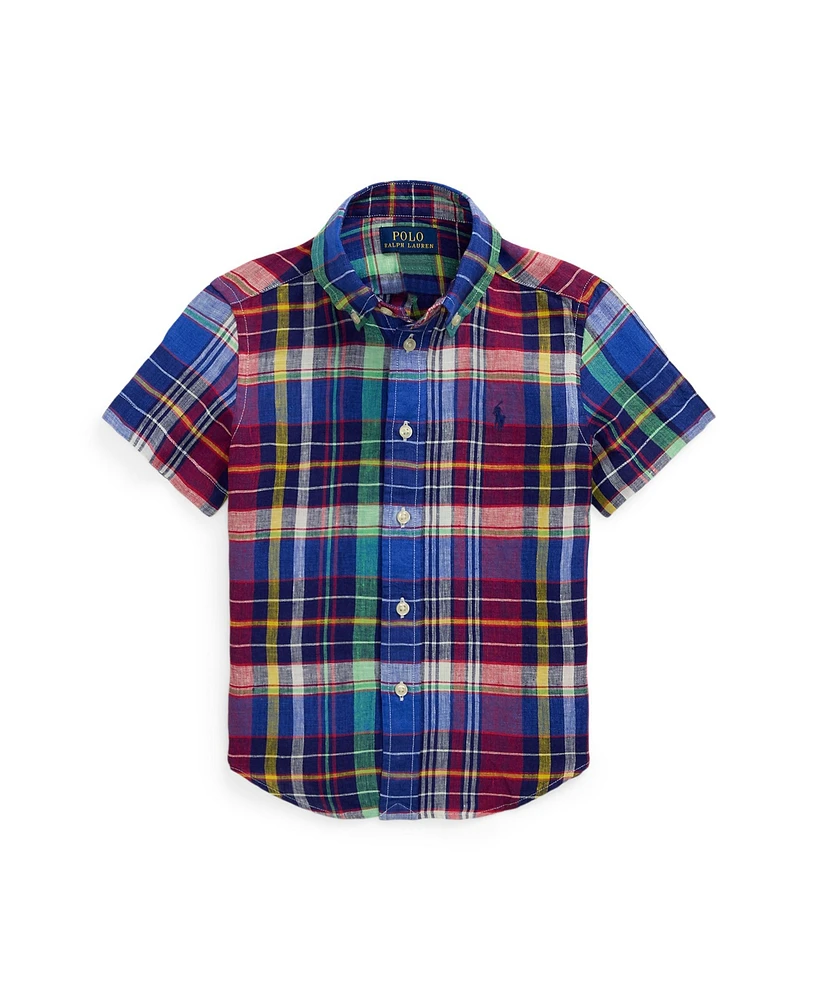 Polo Ralph Lauren Toddler and Little Boys Plaid Short-Sleeve Shirt