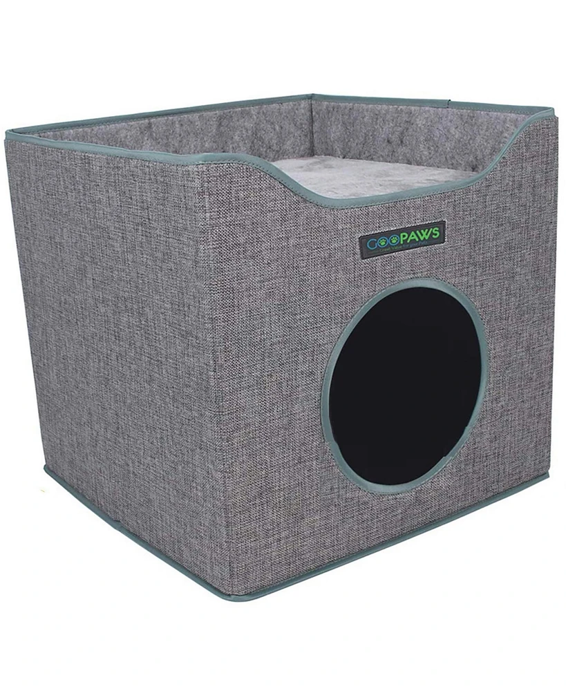 Foldable Cat Condo: Smoke Gray