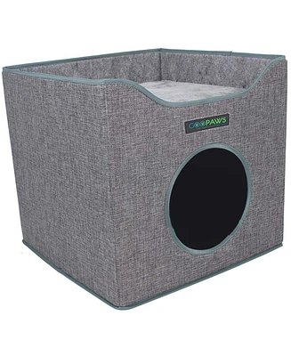 Foldable Cat Condo: Smoke Gray