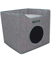 Foldable Cat Condo: Smoke Gray