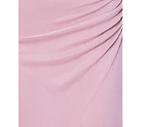 Betsy & Adam Women's Draped Lace-Sleeve Gown