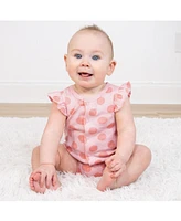 The Peanutshell Baby Girls Rompers - 2 Pack, Navy Floral