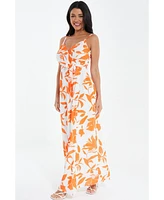 Quiz Women's Crepe Maxi Dress with Slit