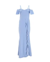 Quiz Women's Scuba Crepe Cold Shoulder Maxi Dress