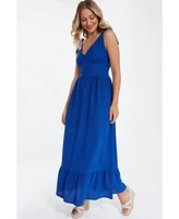 Quiz Women's Bubble Crepe Tie Detail Maxi Dress