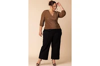 Kiyonna Plus Celeste Sparkle Faux Wrap Top