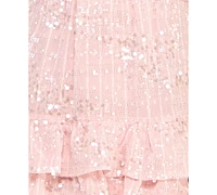Seni & Cade Juniors' Sequin Embellished Sleeveless A-Line Dress