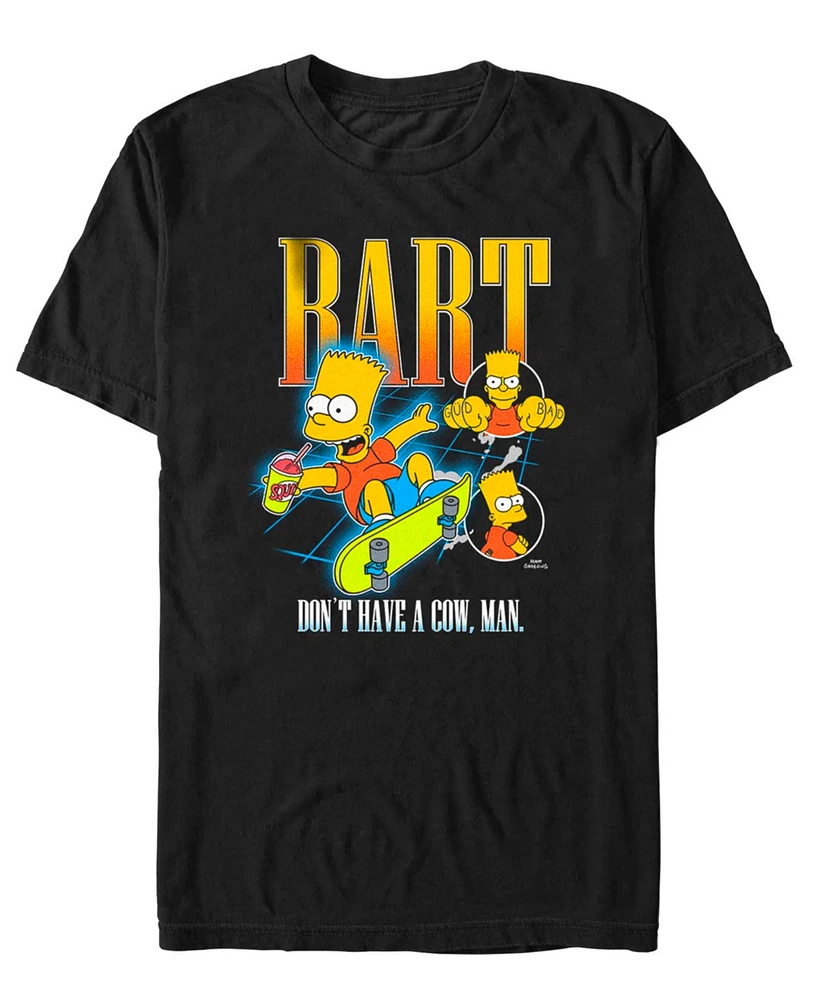 The Simpsons Men's Bart Flying Short Sleeve T-Shirt