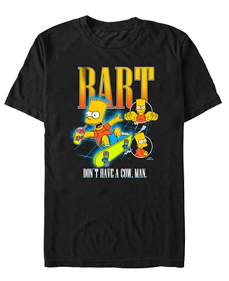 The Simpsons Men's Bart Flying Short Sleeve T-Shirt