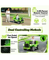12V Kids Ride-On Dump Truck with Electric Dump Bed and Remote Control