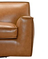 Glympton 44" Leather Swivel Chair, Exclusively at Macy's