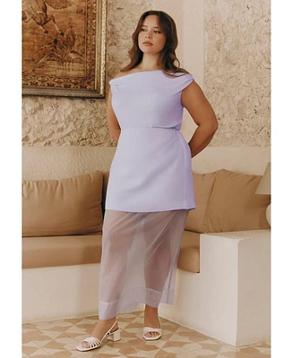 Eloquii Plus Organza Twofer Skirt
