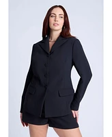 Eloquii Plus Fitted High Neckline Blazer