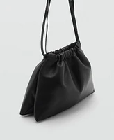 Mango Women's Leather Mini Shopper Bag