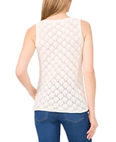 CeCe Women's Cotton Crewneck Sleeveless Sweater Tank Top