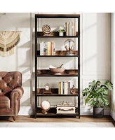 Tribesigns 70.87-Inch Bookshelf, 5-Tier Open Bookcase and Bookshelves, Floor Book Shelf Shelving Unit, Tall Display Shelves for Living Room, Office
