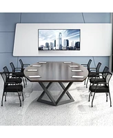 2 Pieces Office Guest Chairs on Wheels with Metal Frame and Armrests