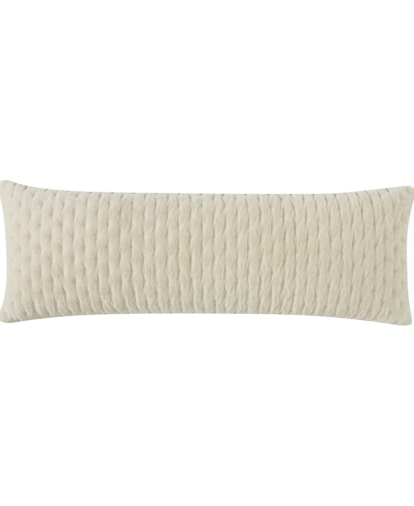 Dkny Pure Velvet Bolster Decorative Pillow, 12" x 36"