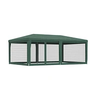 Party Tent with 6 Mesh Sidewalls Green Hdpe