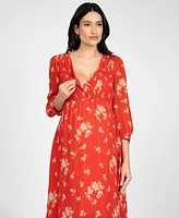 Seraphine Women's Maternity Shirred Bodice Maxi Dress
