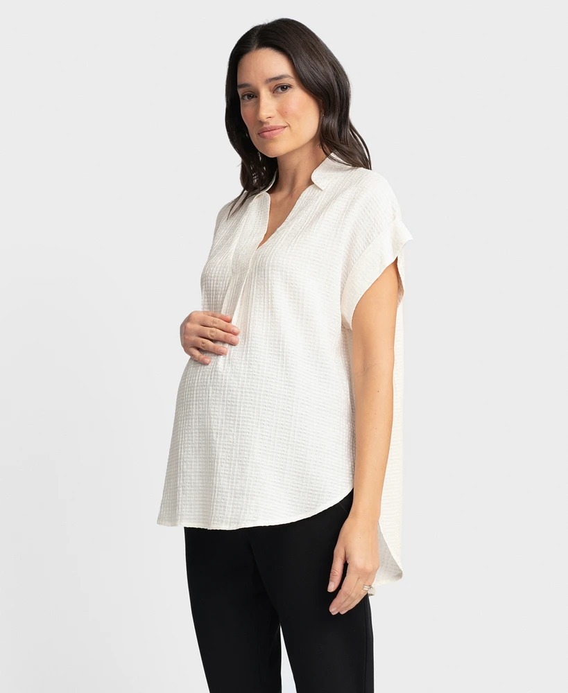 Seraphine Women's Maternity Textured Blouse Top
