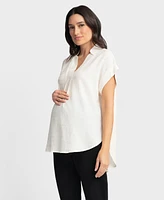Seraphine Women's Maternity Textured Blouse Top
