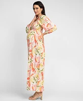 Seraphine Women's Maternity Shirred Maxi Dress