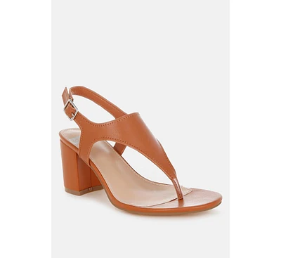 Ann Real Leather Thong Toe Sandals
