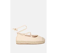 Alaya Woven Toe Lace-Up Espadrilles