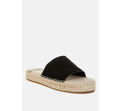 Huntra Real Soft Leather Espadrille Flatforms