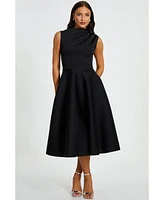 Quiz Women's Scuba Foam High Neck Midi Dress