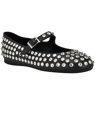 Guess Women's Kalidal Rhinestone Mary Jane Ballet Flats