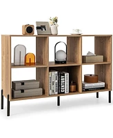 Open-Back Bookshelf with Drawer for Study