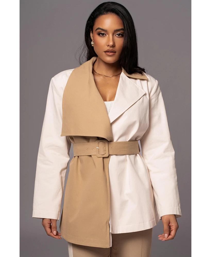 Jluxlabel Women's Color Block Summit Belted Jacket