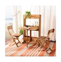 Barley Flower Shelf Outdoor Bistro Set