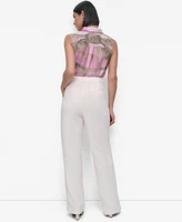 Dkny Petite Aero Crepe Pleated Pants